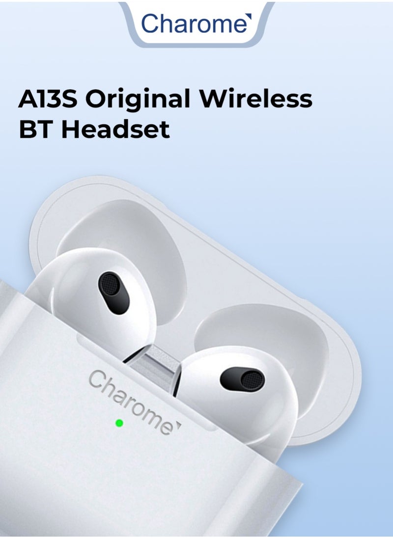 Charome Charome A13S Bluetooth Headset Truly Wireless Earbuds Thumping Bass Multi Mode 5H Playtime Magnetic Wireless Charging Customized Sound Gaming Mode  - Image 1