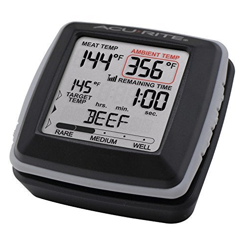 AcuRite 01185M Digital Meat Thermometer with Wireless Display and Time Left to Cook Gray, 3.31-inch Height x 3.43-inch Width x 2.52-inch Depth - Image 3