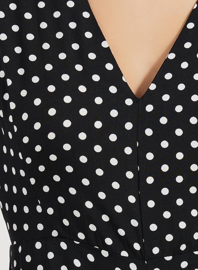 Styli Polka Dot Midi Dress  - Image 3