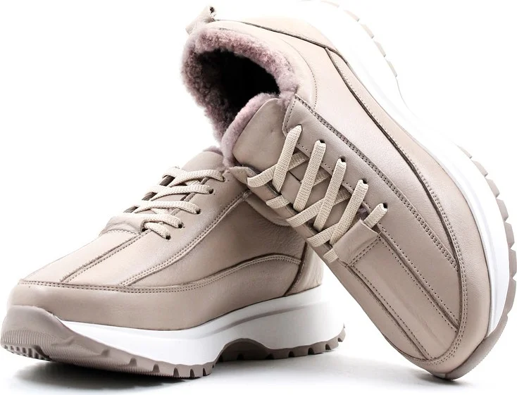 فاست ستيب Leather Shearling Women's Casual Shoes 136KZA502 1