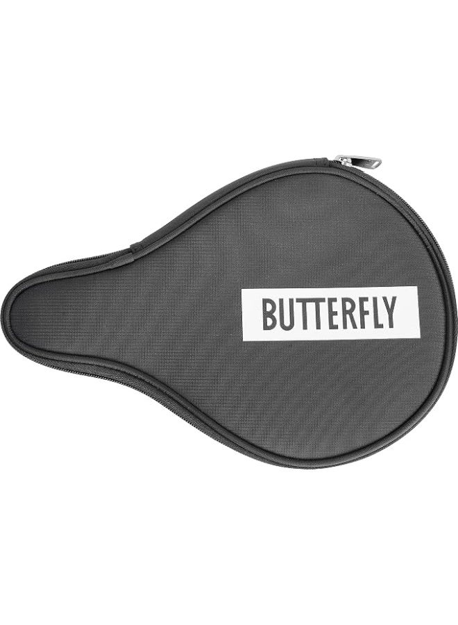 Butterfly Table Tennis Racket Cover Logo Case Round Table Tennis Cover for One Bat Oval Design Black
