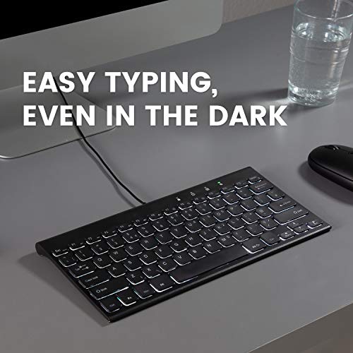 Perixx لوحة مفاتيح بيركس PERIBOARD-429 US سلكية مضاءة خلفياً صغيرة - مفاتيح مقص رقيقة وصامتة - لون الإضاءة الخلفية أبيض - الإنجليزية الأمريكية - Image 2