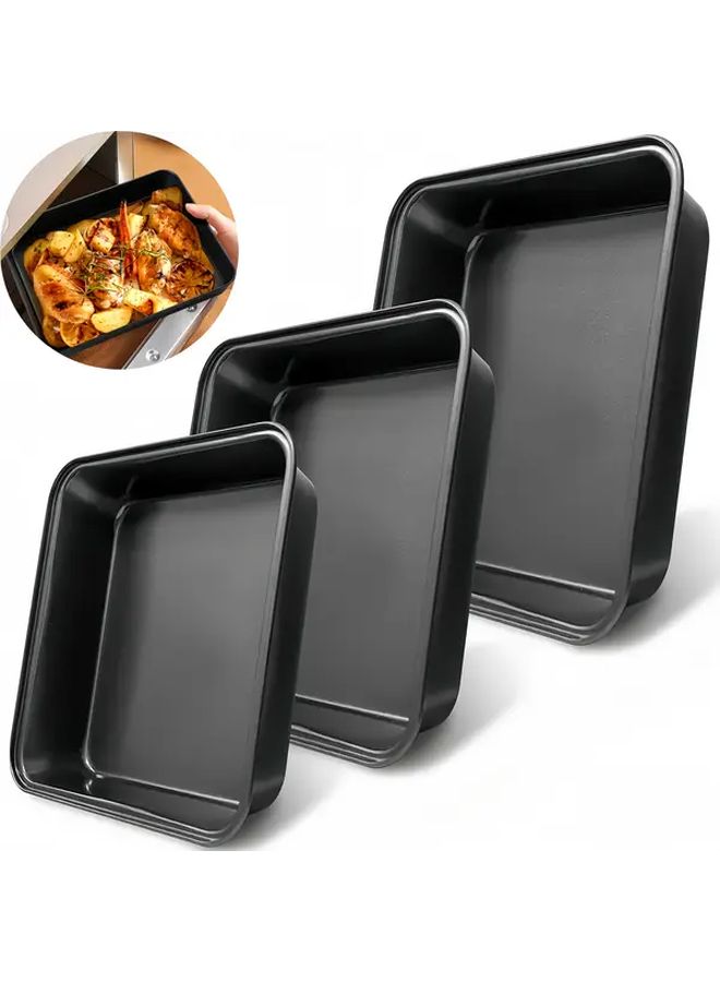 Carbon Steel Non Stick Baking Pan Rectangle Medium Easy Clean Rustproof - Image 1