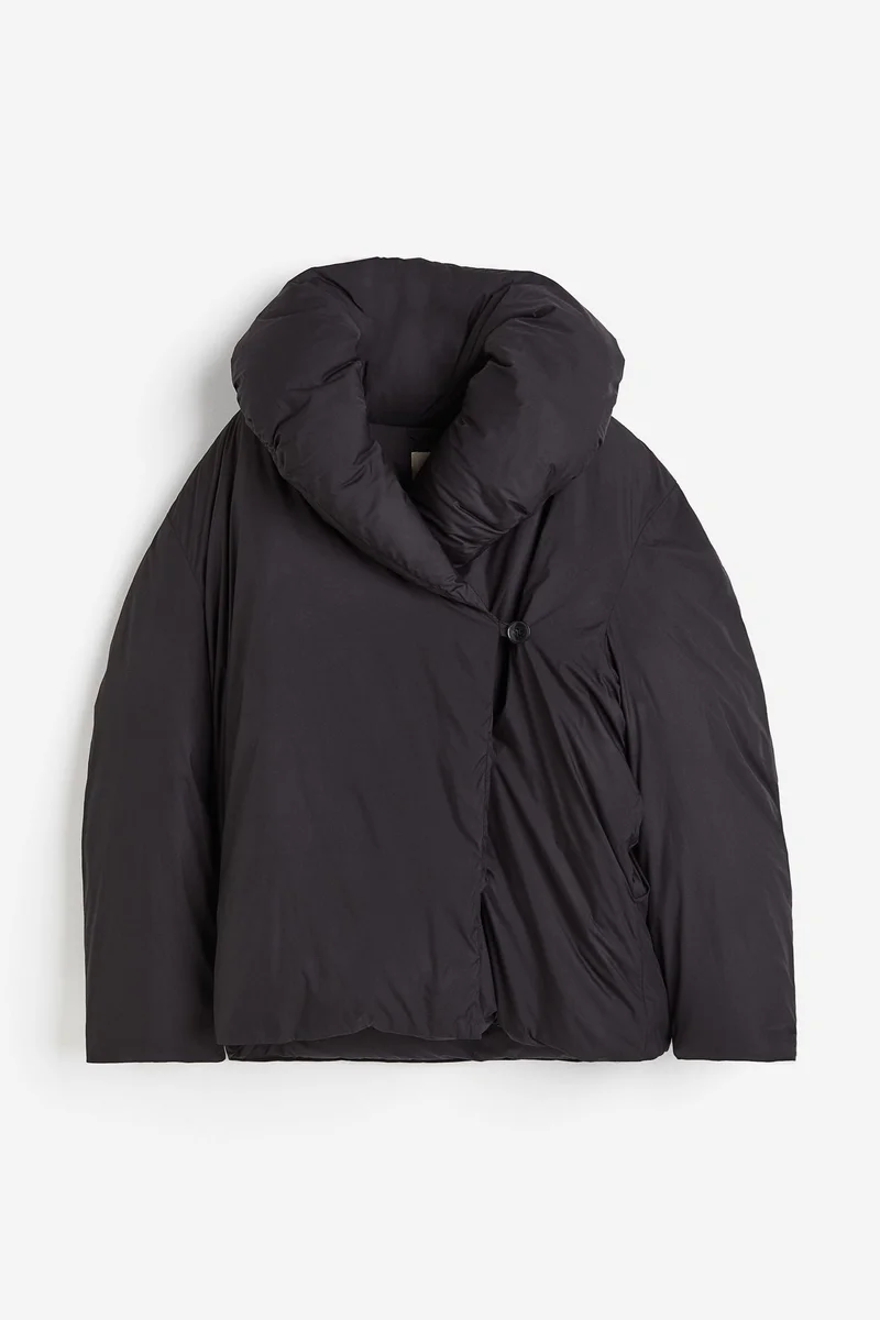 H&M High Neck Button Detail Jacket