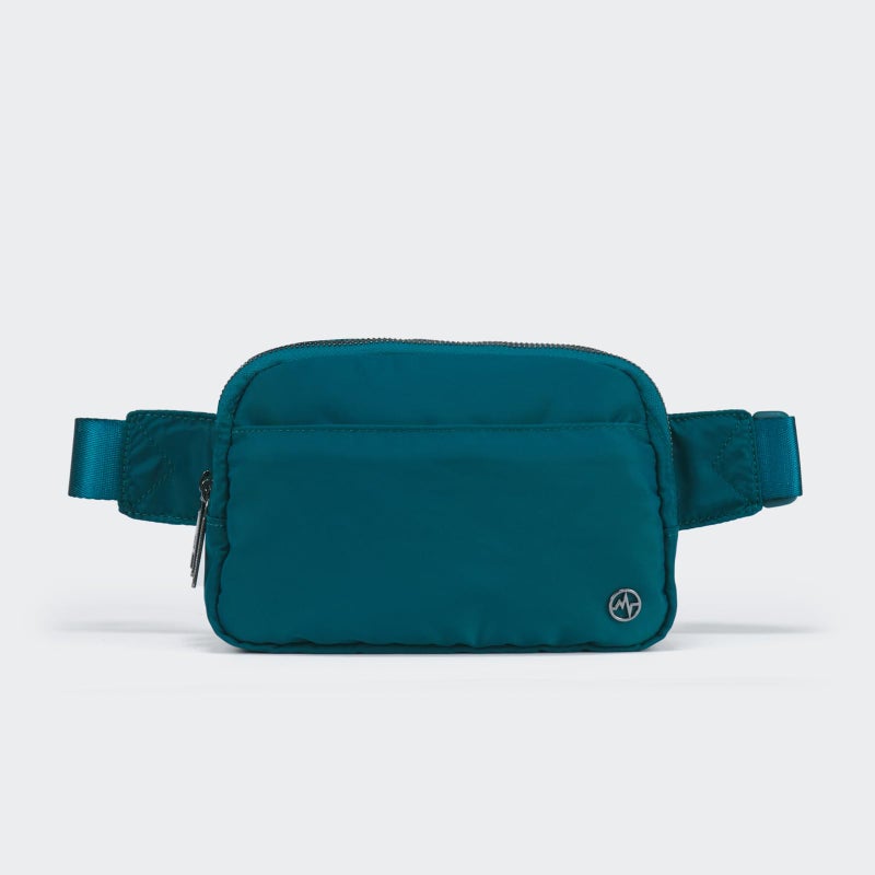 Pander Everywhere Belt Bag for Women, 5 Zipper Pockets Nylon Crossbody Fanny Pack Purse (Teal Blue) - Image 3