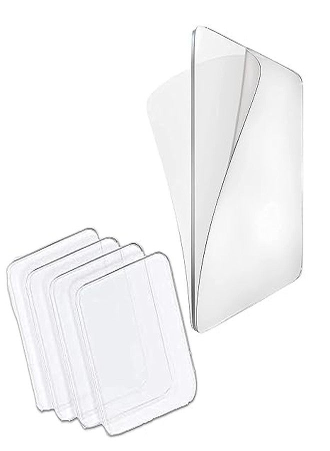 YTM Stainless Steel Wall Hanging Hooks - Heavy Duty, Nail Free, Self Adhesive, Transparent (Pack of 10), Double Sided Sticker - Image 1
