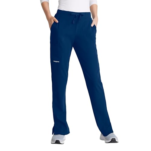 BARCO Skechers Vitality Charge Slim Fit Scrub Jogger for Women – Navy, Mid-Rise, 4-Pocket Bottoms w/ 4-Way Stretch – Moisture Wicking, Quick-Shed, Anti-Static – Medium, Petite Fit - Image 1
