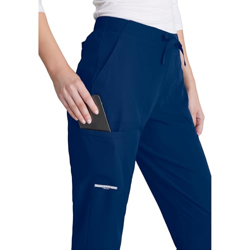 BARCO Skechers Vitality Charge Slim Fit Scrub Jogger for Women – Navy, Mid-Rise, 4-Pocket Bottoms w/ 4-Way Stretch – Moisture Wicking, Quick-Shed, Anti-Static – Medium, Petite Fit - Image 5