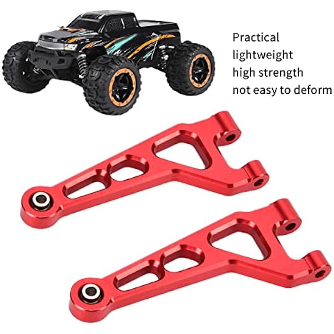 rayihni Aluminium Alloy Red Front Upper Suspension Arms Lightweight High Strength Rc Car Part 2Pcs For Hbx 16889 116 Remote Control Car - Image 5