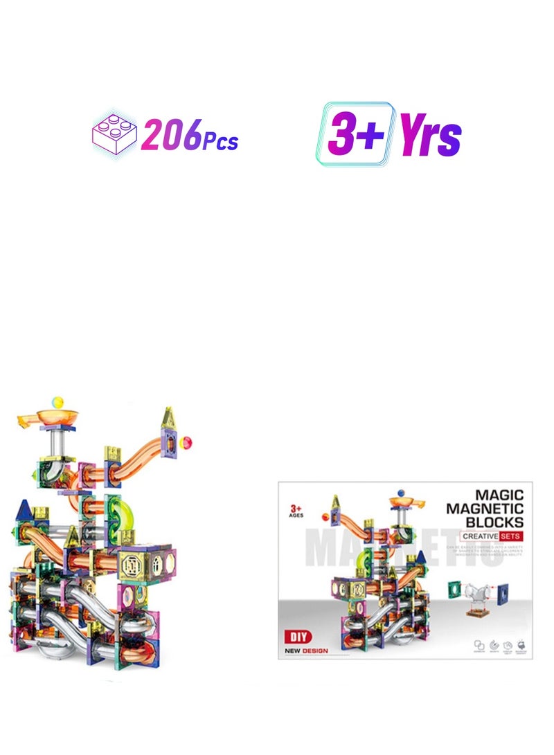 Building Blocks Toy Set - Sliding Ball Magnetic Building Blocks 3D Building Blocks for Children Aged 3-8, Educational Building Blocks for Creative Stacking and Learning, Hands-On Play Educational Ch - Image 1