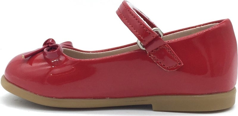 Nubebe -334 Classic Patent Leather Children's Shoes with Tiny Bow  - Image 3