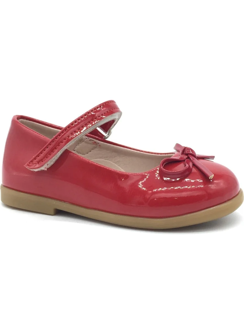 Nubebe -334 Classic Patent Leather Children's Shoes with Tiny Bow