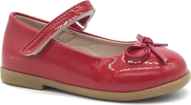 Nubebe -334 Classic Patent Leather Children's Shoes with Tiny Bow  - Image 2