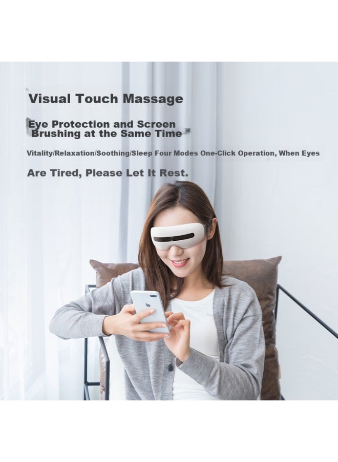 WOLONOW Wolai Visual Eye Massager, Heat Therapy Dot Matrix Finger-like Pressing, Sleep Eye Mask, Eye Care Device, Acupoint Stimulator, Birthday Gift For Boyfriend Or Girlfriend, Xiaomi Youpin Same Style  - Image 3