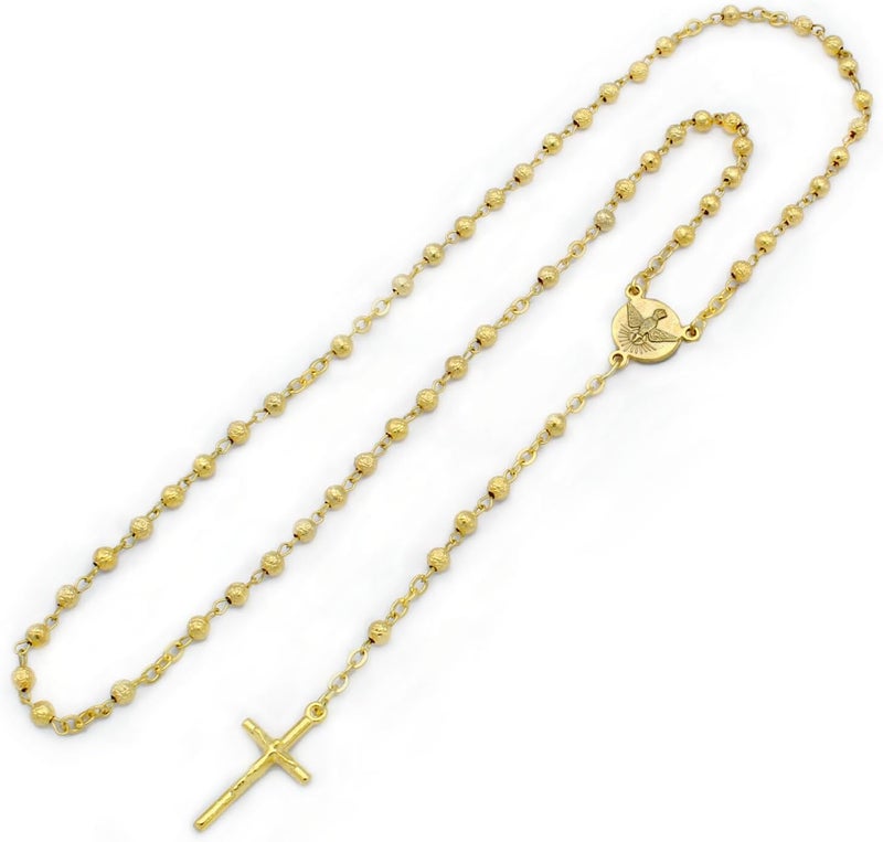 RosaryMart Rosary Rosebud Beads Our Lady of Miracles Gold Tone  - Image 2
