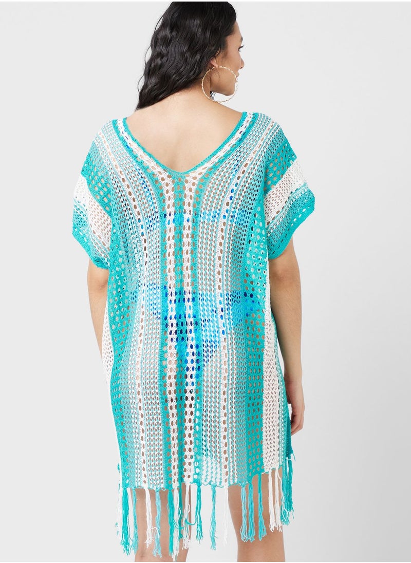 Ginger - Crochet Detail Beach Cover Up - Image 1