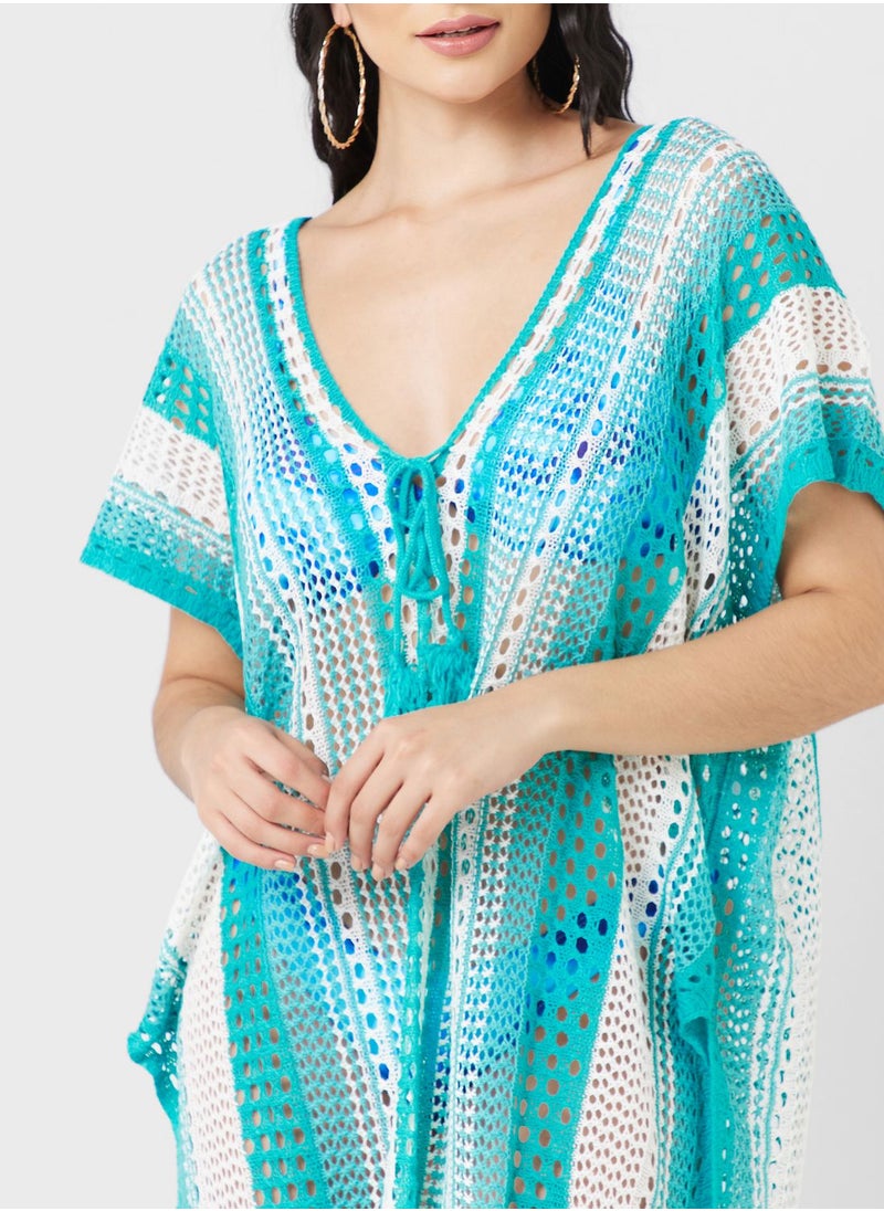 Ginger - Crochet Detail Beach Cover Up - Image 1