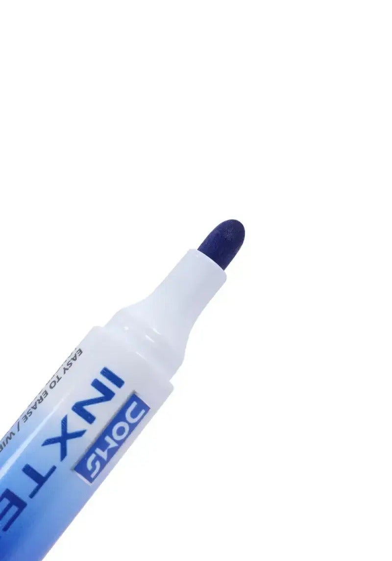 DOMS INXTEN Whiteboard Marker Blue – Chisel Tip, Xylene Free, UV Resistant Ink | Pack of 12 - Image 2