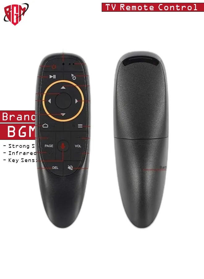 G10 Voice Air Fly Mouse, 2.4G Wireless 6 Axis Gyroscope Air Mouse Remote Control, IR Learning Controller for Android TV Box T9 H96 Max X96 X88 Mini M8s A95x