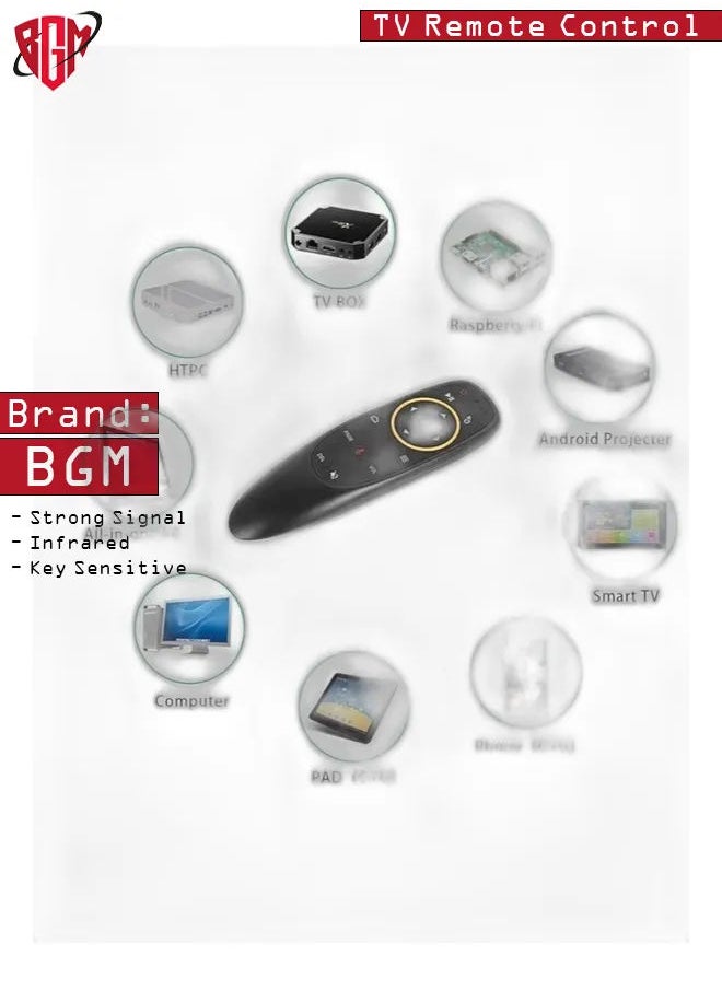 G10 Voice Air Fly Mouse, 2.4G Wireless 6 Axis Gyroscope Air Mouse Remote Control, IR Learning Controller for Android TV Box T9 H96 Max X96 X88 Mini M8s A95x