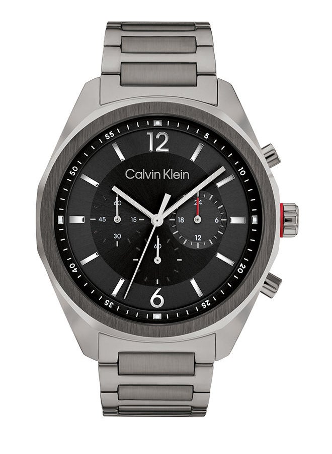 CALVIN KLEIN - Men Chronograph Round Shape Stainless Steel Wrist Watch 25200267 45 mm - Image 1
