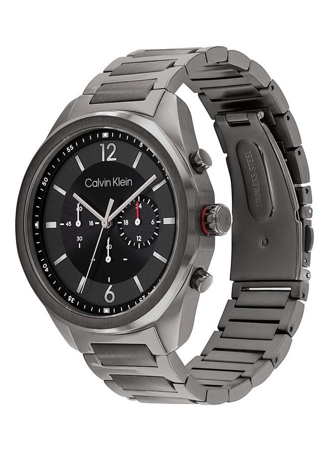 CALVIN KLEIN - Men Chronograph Round Shape Stainless Steel Wrist Watch 25200267 45 mm - Image 1