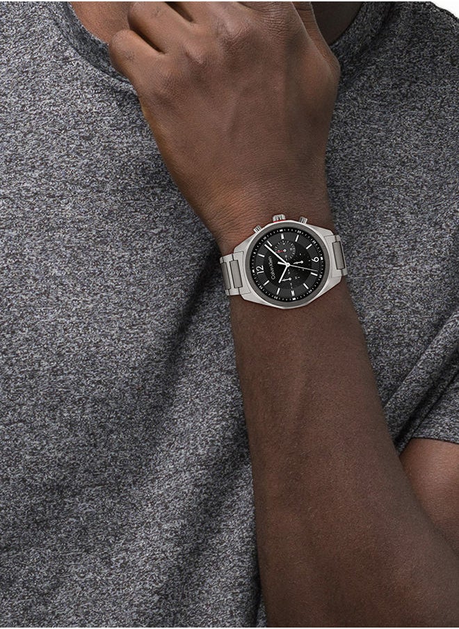 CALVIN KLEIN - Men Chronograph Round Shape Stainless Steel Wrist Watch 25200267 45 mm - Image 1