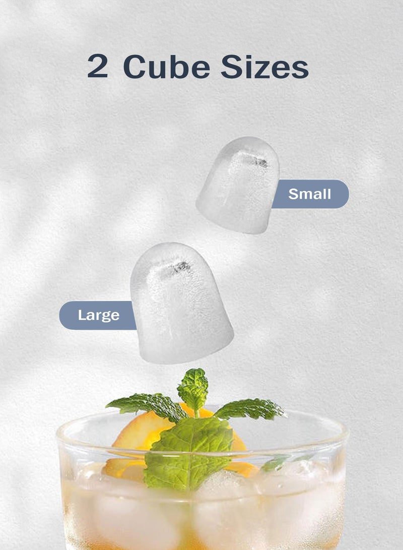 GREEN LION Frost Core 110W Ice Maker 1.5L with Touch Control Panel & Self-Cleaning Mode / 6 Min Quick Ice / 1.5-12 Hours Timer Setting / Day On/Night Off Function / Small & Large Ice Cubes / ABS + PP Material - White - Image 3