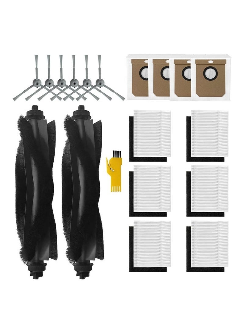 عربست مجموعة ملحقات بديلة مكونة من 18 قطعة لمكنسة كهربائية روبوتية Eufy L60 L50 L60 SES L50 SES، 6 فلاتر، 6 فرش جانبية، 4 أكياس غبار، فرشاتان رئيسيتان, قطع غيار مكنسة كهربائية - Image 1
