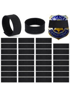 100 Pieces Black Police Mourning Band Stripe Elastic Funeral Honor Guard Straps Mourning Bands For Badges Police Officer Badge Mourning Twill Band
