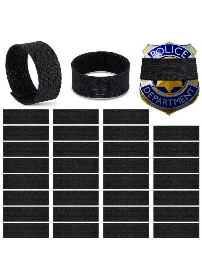 Giegxin - 100 Pieces Black Police Mourning Band Stripe Elastic Funeral Honor Guard Straps Mourning Bands For Badges Police Officer Badge Mourning Twill Band - Image 1