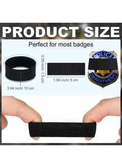 Giegxin 100 Pieces Black Police Mourning Band Stripe Elastic Funeral Honor Guard Straps Mourning Bands For Badges Police Officer Badge Mourning Twill Band  - Image 2