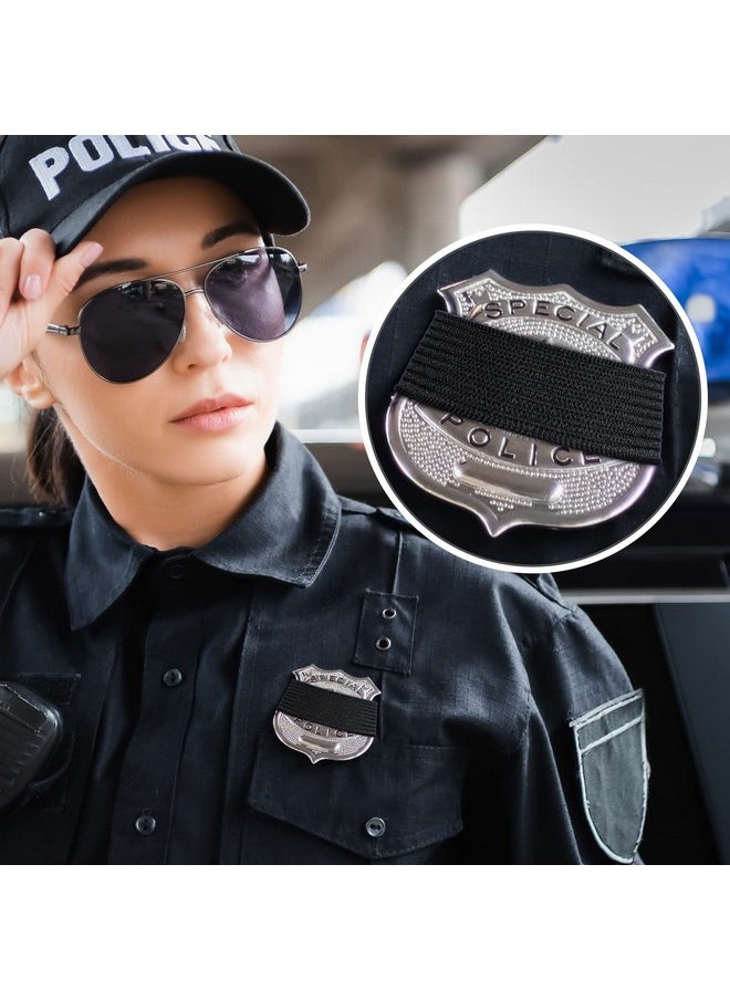 Giegxin - 100 Pieces Black Police Mourning Band Stripe Elastic Funeral Honor Guard Straps Mourning Bands For Badges Police Officer Badge Mourning Twill Band - Image 1