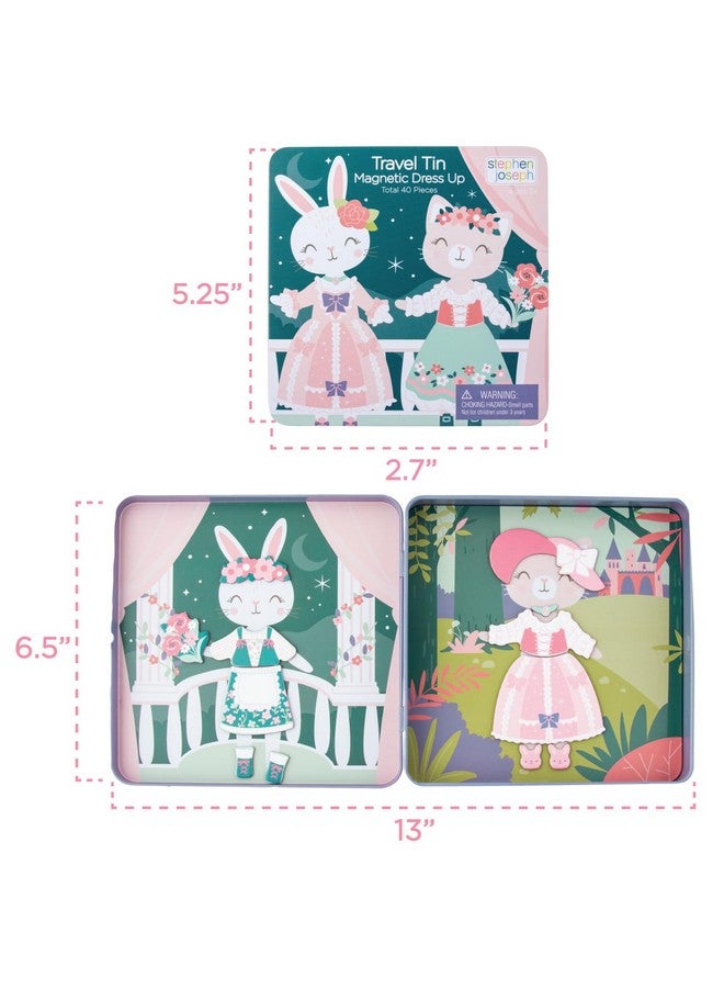 Stephen Joseph, Travel Tin Magnetic Dress Up,Bunny and Cat Small, 40 unique pieces - Image 3