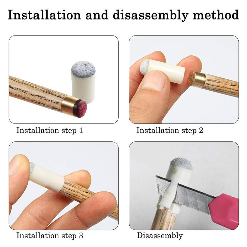 Laxmi Ganesh Billiard LGB Slip On Cue Tips 12mm 10 Pieces - Image 3