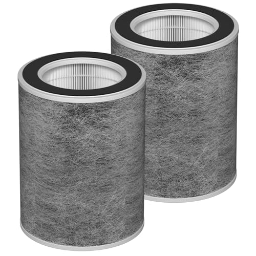HP201 True HEPA Filter Replacement Compatible with Shark HP200 Series Models HP201 HP202 HP301 HP302 UA205 AP1000 3in1 Max HC501 HC502 Air Cleaner Purifier 2 Pack