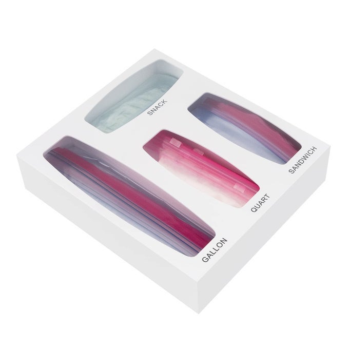 ACRYLIC BAGS STORAGE ORGANIZER DRAWER FOOD STORAGE ORGANIZER COMPATIBLE WITH GALLON QUART SANDWICH SNAP FREEZER SLIDER BAGS WHITE
