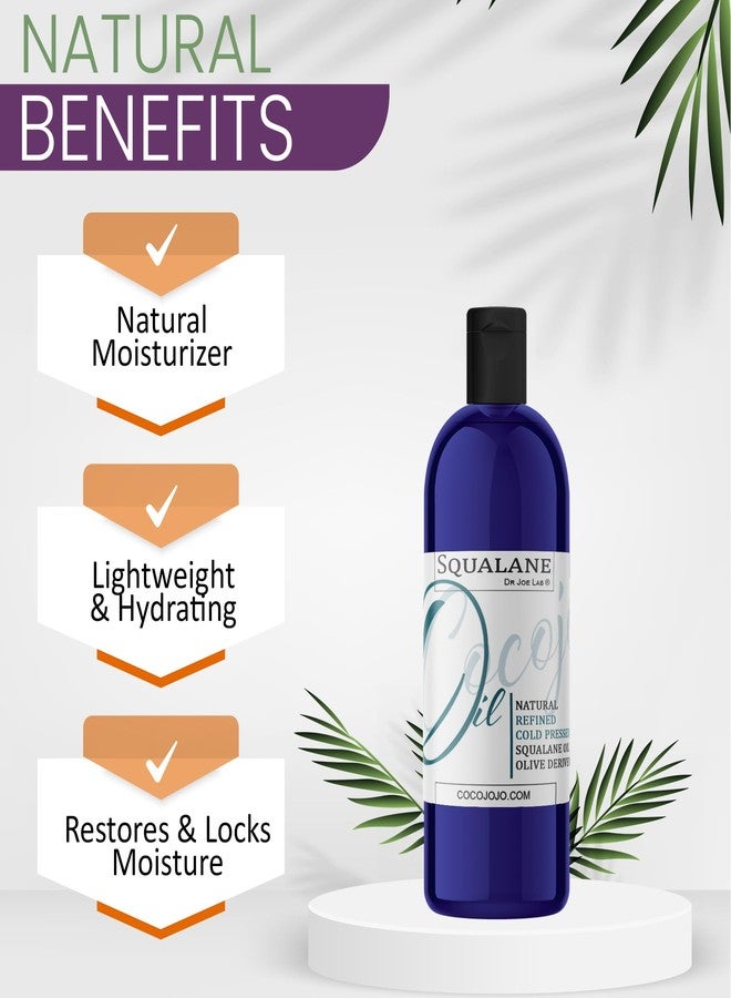 Dr Joe Lab Squalane Oil Pure Plant Derived Refined Cold Pressed Squalene From Olives Vegan Undiluted Bulk Carrier Oil for Face Skin Hair Body Cosmetics Natural Cleanser Moisturizer (2 oz - Image 4