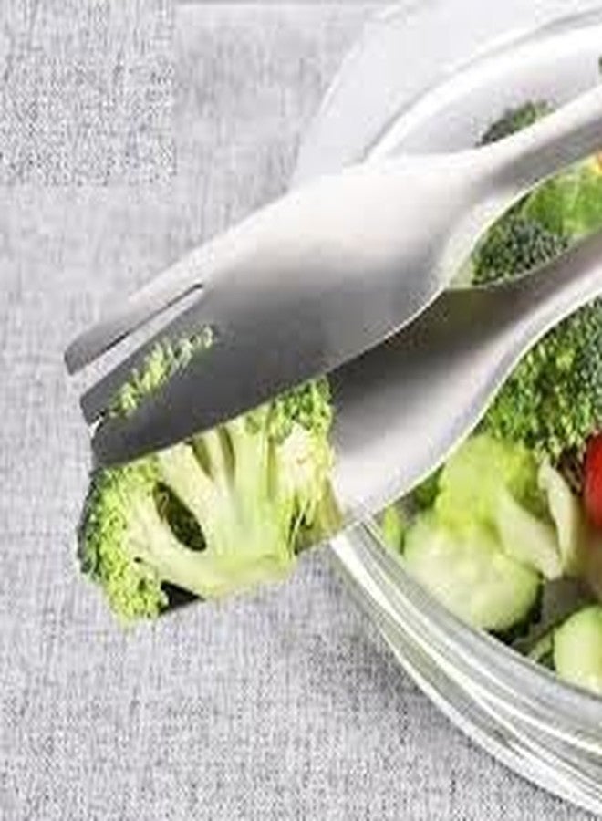 GAFFEL 1 Pc Stainless Steel Salad Serving Clip 23.5cm | Spoon Fork Tong | Multipurpose Serving Tong | Kitchen Tong | BBQ Tong | Dishwasher Safe - Image 4