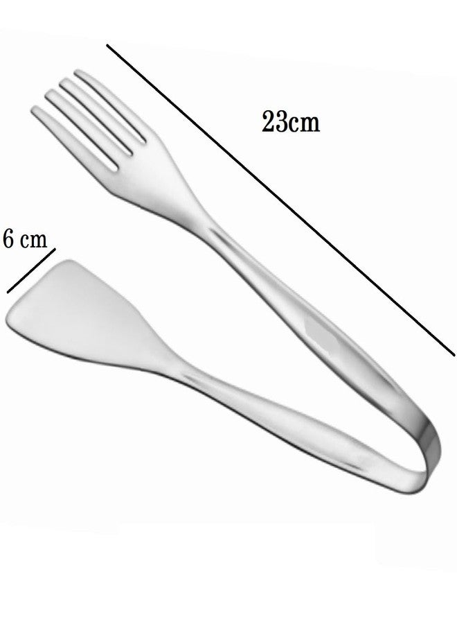GAFFEL 1 Pc Stainless Steel Salad Serving Clip 23.5cm | Spoon Fork Tong | Multipurpose Serving Tong | Kitchen Tong | BBQ Tong | Dishwasher Safe - Image 2