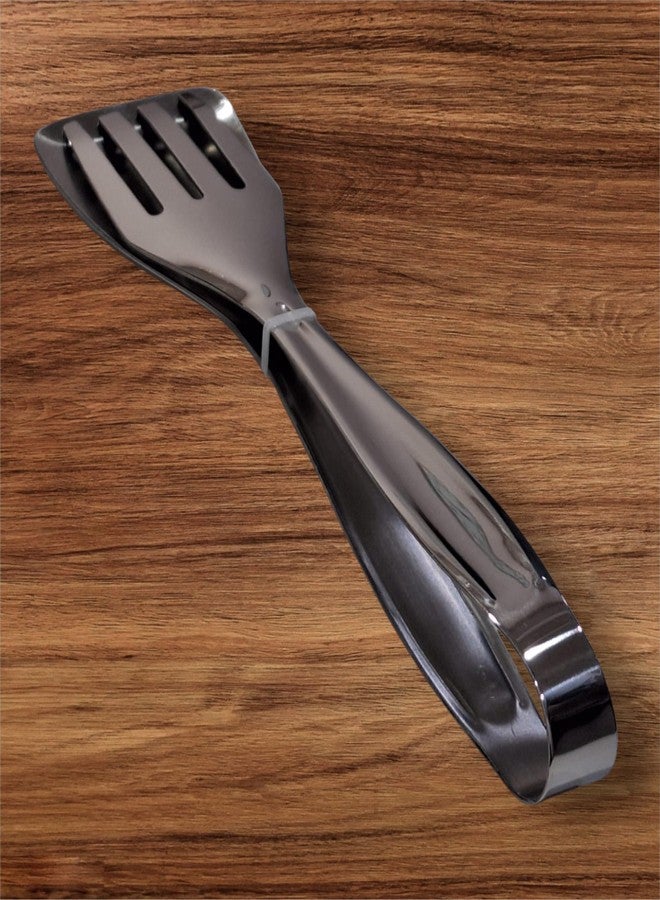GAFFEL 1 Pc Stainless Steel Salad Serving Clip 23.5cm | Spoon Fork Tong | Multipurpose Serving Tong | Kitchen Tong | BBQ Tong | Dishwasher Safe - Image 1