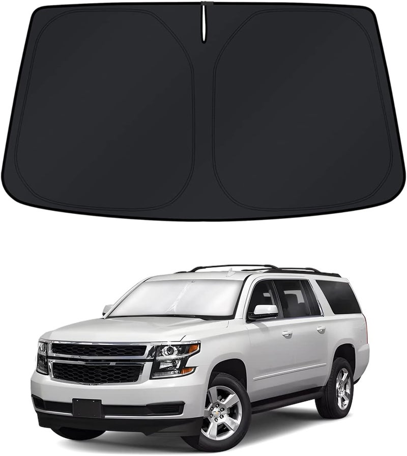 KUST Windshield Sun Shade for 2015-2020 Chevrolet Chevy Suburban/Tahoe, GMC Yukon XL, Yukon Denali XL Accessories Front Window Shade Sun Visor Cover Foldable Blocks UV Rays Keep Your Car Cooler - Image 1