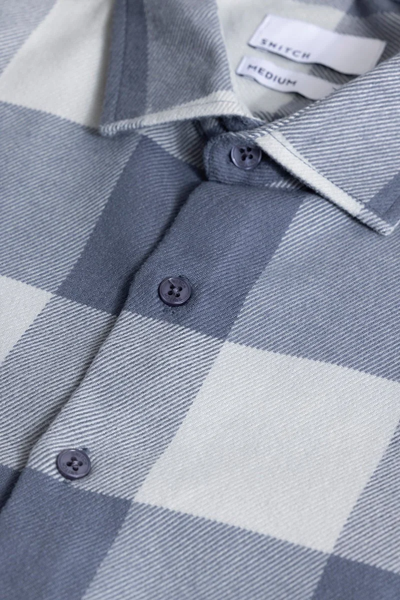 SNITCH Checkmate Checks Grey & White Shirt