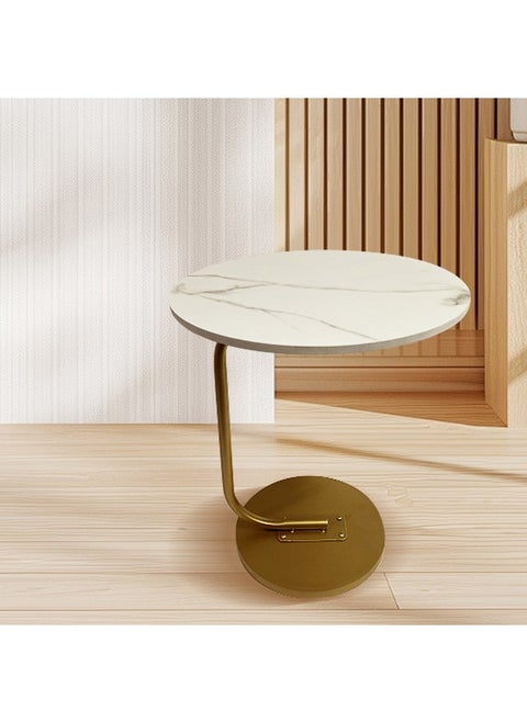 Tyron Marble Finish Accent End Table 34 x 40.5 x 34 cm
