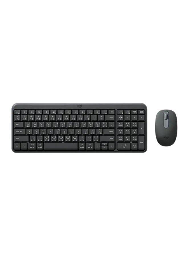 Logitech MK250 Wireless Bluetooth Keyboard and Mouse Combo, Compact, Spill-Resistant Design with Numeric Keypad, Ambidextrous Mouse, Up to 12 Months Battery Life, Sustainable Recycled Plastic, Compatible with Windows 10/11+, macOS 12+, ChromeOS | 920-013531 Graphite - Image 1