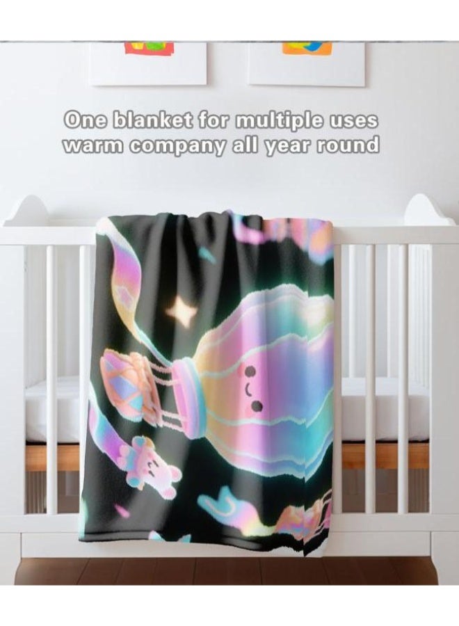 عام بطانية رقيقة من الفانيلا الكرتونية للأطفال والرضع (دافئة ومريحة، ومناسبة للنوم والألعاب) 70 سم * 100 سم - Image 5