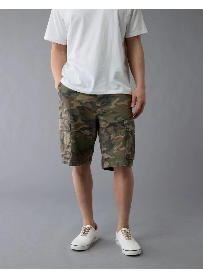 American Eagle AE Flex 12" Lived-In Camo Cargo Short