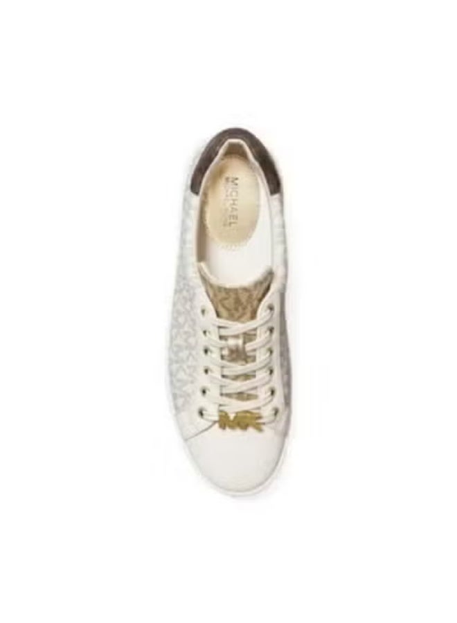 Michael Kors Women’s Poppy Logo Sneakers – Beige Platform Sneakers, Size 10 - Image 3