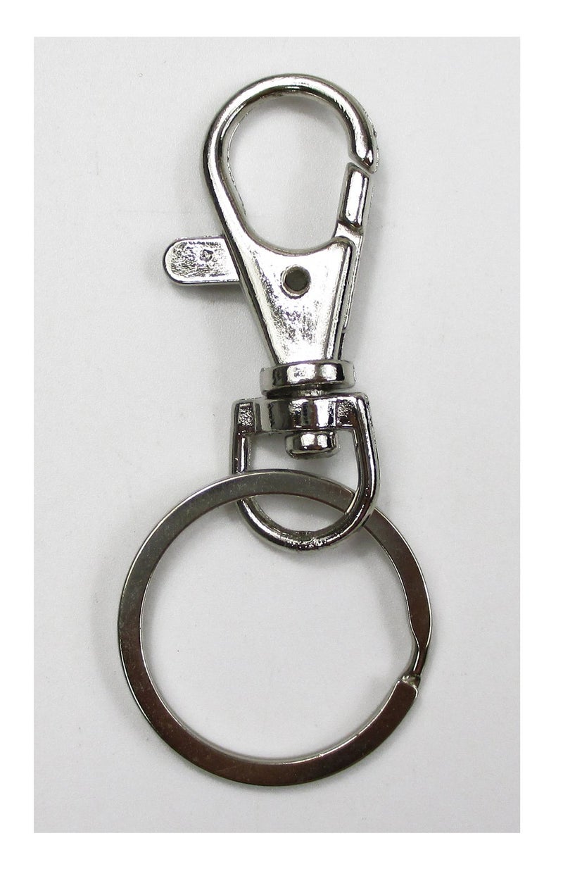 One For All ALL in ONE Lobster Clasps Claw Swivel Trigger Clips Snap Hooks Bag Key Ring Hook Charms Findings (20pcs Platinum) - Image 3