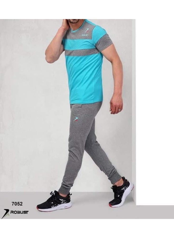 Robust Men's Summer Pajama Set - T-Shirt & Joggers